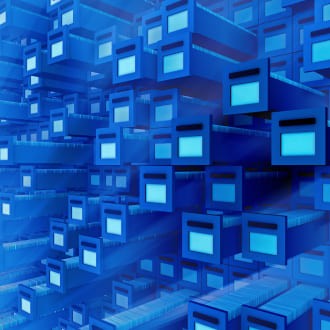 Modern drawers with files representing robust data architecture and organized workflows